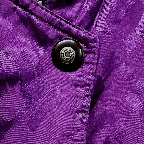 Vintage Retro‎ Black Bear Purple Diamond Pattern One Piece Snow Ski Suit Size S - Picture 9 of 10